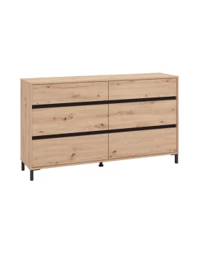ΣΥΡΤΑΡΙΕΡΑ MARRON 157 6F ARTISAN OAK/ΜΑΥΡΟ ΜΑΤΤ ΧΡΩΜΑ 157x40x90εκ