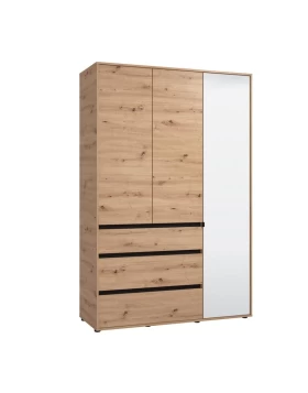 ΝΤΟΥΛΑΠΑ CORBETT 3K3F1O h211 ARTISAN/ΜΑΥΡΟ ΜΑΤ ΧΡΩΜΑ 138x55x211εκ