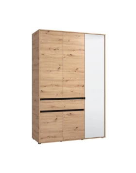 ΝΤΟΥΛΑΠΑ CORBETT 3K1F1O h211 ARTISAN OAK/ΜΑΥΡΟ ΜΑΤ ΧΡΩΜΑ 138x55x211εκ