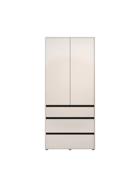 ΝΤΟΥΛΑΠΑ CORBETT 2K3F h211 CASHMERE/ΜΑΥΡΟ ΜΑΤ ΧΡΩΜΑ 93x55x211εκ