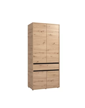 ΝΤΟΥΛΑΠΑ CORBETT 2K1F h211 ARTISAN OAK/ΜΑΥΡΟ ΜΑΤ ΧΡΩΜΑ 93x55x211εκ