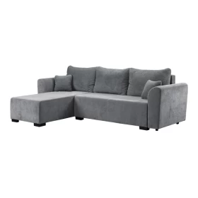 ΓΩΝΙΑΚΟΣ ΚΑΝΑΠΕΣ ΚΡΕΒΑΤΙ Migros ΓΚΡΙ ΧΡΩΜΑ 268x167x80εκ