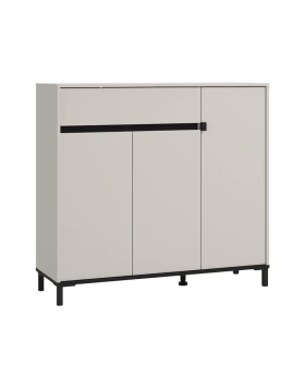 ΠΑΠΟΥΤΣΟΘΗΚΗ FLANNAN 3K1F3V CASHMERE/ΜΑΥΡΟ MATT ΧΡΩΜΑ 120x40x110εκ