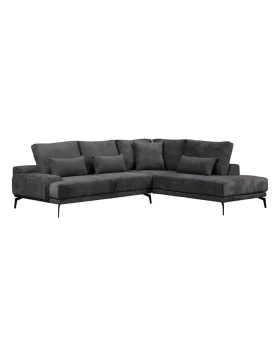 ΚΑΝΑΠΕΣ ΔΕΞΙΑ ΓΩΝΙΑ Fylliana Cristina ΓΚΡΙ ΧΡΩΜΑ 300x230x92εκ