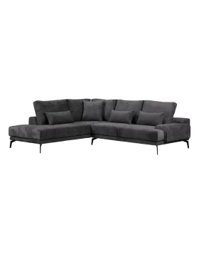 ΚΑΝΑΠΕΣ ΑΡΙΣΤΕΡΗ ΓΩΝΙΑ Fylliana Cristina ΓΚΡΙ ΧΡΩΜΑ 300x230x92εκ