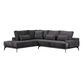 ΚΑΝΑΠΕΣ ΑΡΙΣΤΕΡΗ ΓΩΝΙΑ Fylliana Cristina ΓΚΡΙ ΧΡΩΜΑ 300x230x92εκ