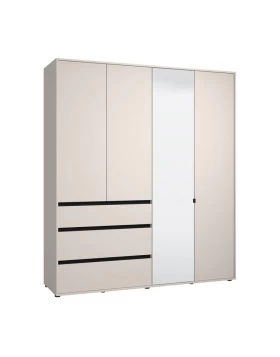ΝΤΟΥΛΑΠΑ CORBETT 4K3F1O h211 CASHMERE/ΜΑΥΡΟ ΜΑΤ ΧΡΩΜΑ 183x55x211εκ
