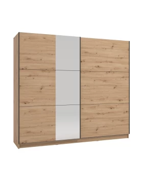 ΝΤΟΥΛΑΠΑ SIERRA 240 ΜΕ ΚΑΘΡΕΦΤΗ ARTISAN OAK ΧΡΩΜΑ 237x63x210εκ