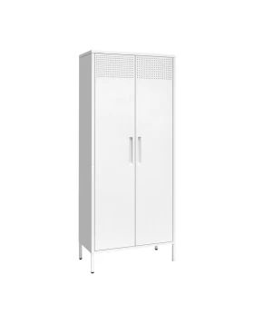 ΜΕΤΑΛΛΙΚΗ ΝΤΟΥΛΑΠΑ Fylliana Levi ΛΕΥΚΟ ΧΡΩΜΑ 70x35x170εκ