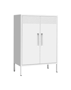 ΜΕΤΑΛΛΙΚΗ ΝΤΟΥΛΑΠΑ Fylliana Mabel ΛΕΥΚΟ ΧΡΩΜΑ 70x35x100εκ