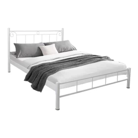 ΚΡΕΒΑΤΙ ΣΙΔΕΡΕΝΙΟ Fylliana Valery ΛΕΥΚΟ ΧΡΩΜΑ 170x210x99εκ (160x200εκ)