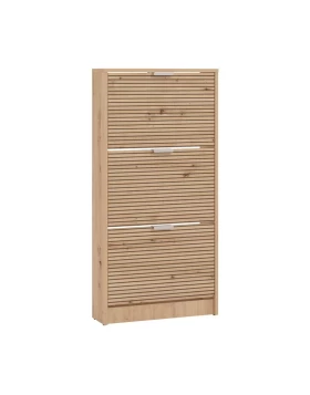 ΠΑΠΟΥΤΣΟΘΗΚΗ Base 13 ARTISAN OAK-ARTISAN OAK ΜΕ ΜΑΥΡΕΣ ΓΡΑΜΜΕΣ-ΜΑΥΡΟ 58x18x119εκ