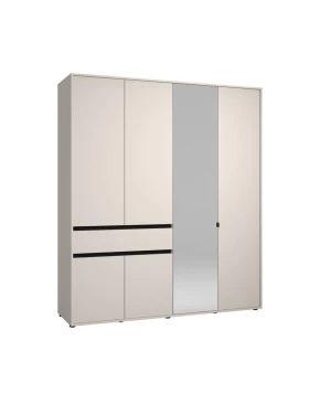 ΝΤΟΥΛΑΠΑ CORBETT 4K1F1O h211 CASHMERE/ΜΑΥΡΟ ΜΑΤ ΧΡΩΜΑ 183x55x211εκ