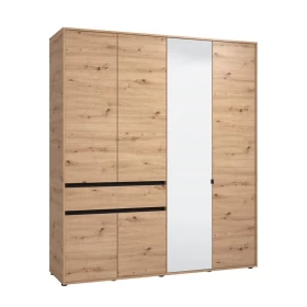 ΝΤΟΥΛΑΠΑ CORBETT 4K1F1O h211 ARTISAN OAK/ΜΑΥΡΟ ΜΑΤ ΧΡΩΜΑ 183x55x211εκ