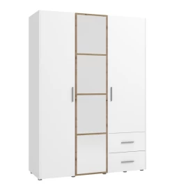 ΝΤΟΥΛΑΠΑ PARNAS 3K2FO III ARTISAN OAK-ΛΕΥΚΟ 149x54x208εκ