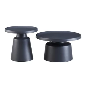 ΣΕΤ 2 ΤΡΑΠΕΖΑΚΙΑ ΣΑΛΟΝΙΟΥ Fylliana FL830 ΓΚΡΙ ΧΡΩΜΑ 50x47εκ & 70x39εκ