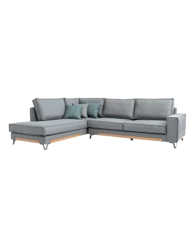 ΚΑΝΑΠΕΣ Fylliana Loftio ΑΡΙΣΤΕΡΗ ΓΩΝΙΑ ΓΚΡΙ ΧΡΩΜΑ 280x220x95εκ