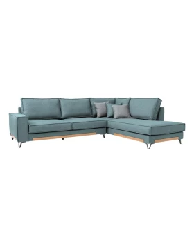 ΚΑΝΑΠΕΣ Fylliana Loftio ΔΕΞΙΑ ΓΩΝΙΑ ΜΙΝΤ ΧΡΩΜΑ 280x220x95εκ