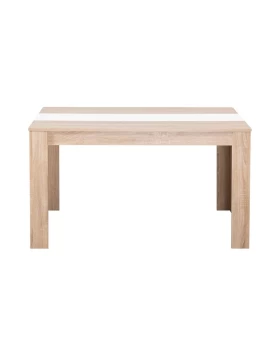 ΤΡΑΠΕΖΙ ΤΡΑΠΕΖΑΡΙΑΣ DOMUS 135 SONOMA OAK-ΛΕΥΚΟ 135x81x75εκ