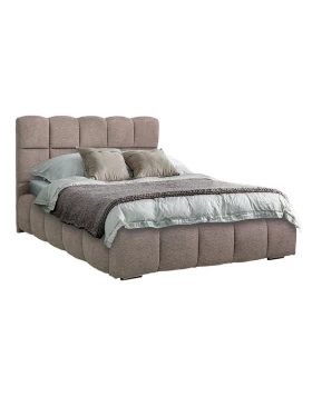ΔΙΠΛΟ ΚΡΕΒΑΤΙ Fylliana Velora TAUPE ΧΡΩΜΑ 185x223x125εκ (160x200)