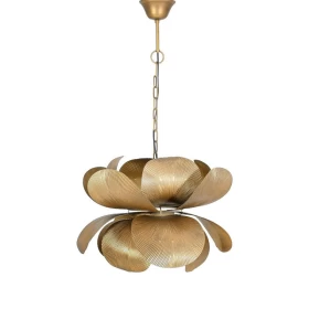 ΜΕΤΑΛΛΙΚΟ ΦΩΤΙΣΤΙΚΟ ΟΡΟΦΗΣ Fylliana FL620410 ΧΡΥΣΟ ΧΡΩΜΑ 57x43εκ E27