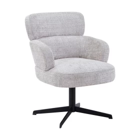 ΠΕΡΙΣΤΡΕΦΟΜΕΝΗ ΠΟΛΥΘΡΟΝΑ Fylliana FL096 ΜΠΕΖ ΥΦΑΣΜΑ ΜΕ ΜΑΥΡΗ ΜΕΤΑΛΛΙΚΗ ΒΑΣΗ 70x74x89εκ