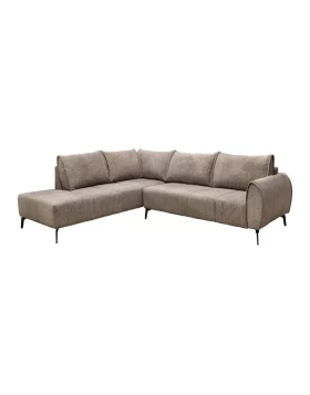 ΚΑΝΑΠΕΣ Fylliana Velton ΔΕΞΙΑ ΓΩΝΙΑ ΚΑΦΕ ΧΡΩΜΑ 275x225x85εκ