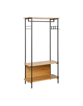 ΚΡΕΜΑΣΤΡΑ-ΡΑΦΙΕΡΑ ΜΕΤΑΛΛΙΚΗ Fylliana FL2504 BLACK OAK ΧΡΩΜΑ 80x36x158εκ