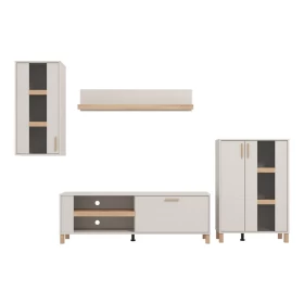 ΚΕΝΤΡΟ ΨΥΧΑΓΩΓΙΑΣ-ΣΥΝΘΕΣΗ SHEFFIELD CASMERE/ARTISAN OAK 289x40x181εκ