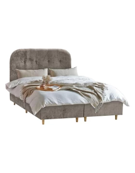 ΔΙΠΛΟ ΚΡΕΒΑΤΙ Fylliana New Amsterdam ΜΠΕΖ ΧΡΩΜΑ ΥΦΑΣΜΑΤΟΣ 160x208x124εκ (160x200)