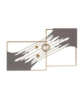 ΔΙΑΚΟΣΜΗΤΙΚΟ ΤΟΙΧΟΥ ΜΕΤΑΛΛΙΚΟ ΓΚΡΙ - ΧΡΥΣΟ 80x5x50cm