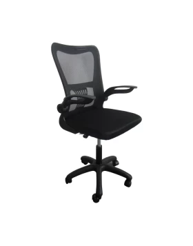 ΚΑΡΕΚΛΑ ΓΡΑΦΕΙΟΥ Fylliana FL611 ΜΑΥΡΟ ΧΡΩΜΑ 57x54x106εκ