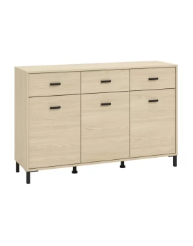 ΚΟΜΟΤΑ-ΜΠΟΥΦΕΣ ARBELA 3K3F3V LIGHT PORT OAK ΧΡΩΜΑ 138x40x90εκ
