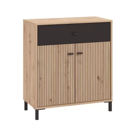 ΚΟΜΟΤΑ-ΜΠΟΥΦΕΣ Avignon 80 2K1F2V ARTISAN OAK-ΜΑΥΡΟ ΧΡΩΜΑ 80x40x90εκ