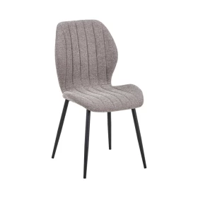 ΚΑΡΕΚΛΑ ΤΡΑΠΕΖΑΡΙΑΣ Fylliana FL089 ΜΠΕΖ ΥΦΑΣΜΑ ΜΕ ΜΑΥΡΑ ΜΕΤΑΛΛΙΚΑ ΠΟΔΙΑ 47x55x87εκ