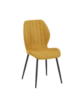 ΚΑΡΕΚΛΑ ΤΡΑΠΕΖΑΡΙΑΣ Fylliana FL089 ΜΟΥΣΤΑΡΔΙ ΥΦΑΣΜΑ ΜΕ ΜΑΥΡΑ ΜΕΤΑΛΛΙΚΑ ΠΟΔΙΑ 47x55x87εκ