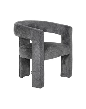 ΚΑΡΕΚΛΑ ΤΡΑΠΕΖΑΡΙΑΣ Fylliana FL6493 ΑΝΘΡΑΚΙ ΧΡΩΜΑ ΥΦΑΣΜΑΤΟΣ 64x56x75εκ