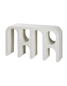 ΚΟΝΣΟΛΑ Fylliana Concretto ΛΕΥΚΟ ΜΕ ΥΦΗ ΤΣΙΜΕΝΤΟΥ ΧΡΩΜΑ 140x35x80εκ