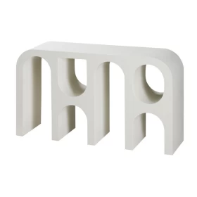 ΚΟΝΣΟΛΑ Fylliana Concretto ΛΕΥΚΟ ΜΕ ΥΦΗ ΤΣΙΜΕΝΤΟΥ ΧΡΩΜΑ 140x35x80εκ