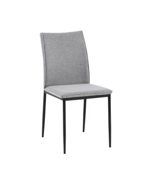 ΚΑΡΕΚΛΑ ΤΡΑΠΕΖΑΡΙΑΣ Fylliana FL25414 ΓΚΡΙ ΑΝΟΙΧΤΟ ΧΡΩΜΑ ΥΦΑΣΜΑ ΜΕ ΜΑΥΡΑ ΜΕΤΑΛΛΙΚΑ ΠΟΔΙΑ 44x60x86εκ