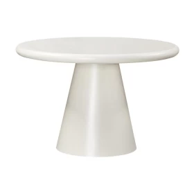 ΤΡΑΠΕΖΙ ΤΡΑΠΕΖΑΡΙΑΣ Fylliana Concretto ΣΤΡΟΓΓΥΛΟ ΛΕΥΚΟ ΜΕ ΥΦΗ ΤΣΙΜΕΝΤΟΥ ΧΡΩΜΑ 120x76 εκ