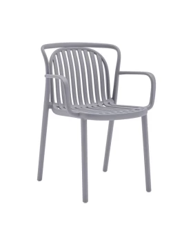 ΚΑΡΕΚΛΑ ΚΗΠΟΥ Fylliana Amara ΑΠΟ ΠΟΛΥΠΡΟΠΥΛΕΝΙΟ (PP)  ΓΚΡΙ ΧΡΩΜΑ 56x57x82εκ