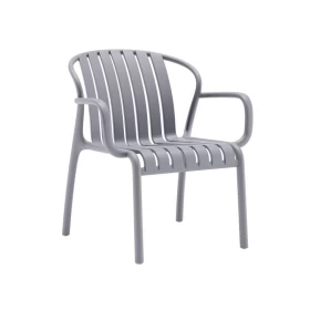 ΚΑΡΕΚΛΑ ΚΗΠΟΥ Fylliana Zenya ΑΠΟ ΠΟΛΥΠΡΟΠΥΛΕΝΙΟ (PP) ΓΚΡΙ ΧΡΩΜΑ 82x60x75εκ