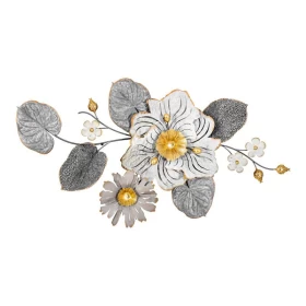 ΜΕΤΑΛΛΙΚΟ ΔΙΑΚΟΣΜΗΤΙΚΟ ΤΟΙΧΟΥ Fylliana FL0399 ΓΚΡΙ-ΛΕΥΚΟ-ΧΡΥΣΟ ΧΡΩΜΑ 90x7x48εκ