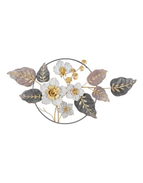 ΜΕΤΑΛΛΙΚΟ ΔΙΑΚΟΣΜΗΤΙΚΟ ΤΟΙΧΟΥ Fylliana FL1042 ΓΚΡΙ-ΛΕΥΚΟ-ΧΡΥΣΟ ΧΡΩΜΑ 116x7x58εκ