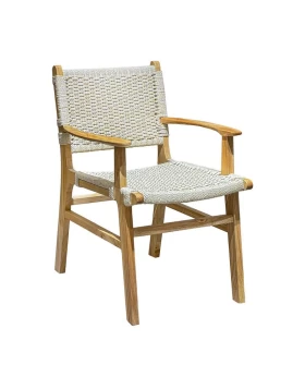 ΚΑΡΕΚΛΑ ΑΠΟ ΜΑΣΙΦ ΞΥΛΟ ΜΕ ΜΠΡΑΤΣΑ Fylliana Zenia ΦΥΣΙΚΟ ΧΡΩΜΑ 61x59x85εκ