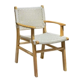 ΚΑΡΕΚΛΑ ΑΠΟ ΜΑΣΙΦ ΞΥΛΟ ΜΕ ΜΠΡΑΤΣΑ Fylliana Zenia ΦΥΣΙΚΟ ΧΡΩΜΑ 61x59x85εκ