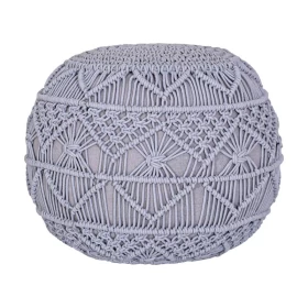 ΔΙΑΚΟΣΜΗΤΙΚΟ ΠΟΥΦ ΜΑΚΡΑΜΕ Fylliana ΑΝΟΙΧΤΟ ΓΚΡΙ ΧΡΩΜΑ 45x45x40εκ