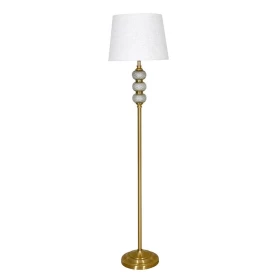 ΛΑΜΠΑ ΔΑΠΕΔΟΥ Fylliana FL25011 ΜΕΤΑΛΛΟ-ΓΥΑΛΙ ΧΡΥΣΟ-ΕΚΡΟΥ/ΜΠΕΖ ΧΡΩΜΑ Ε27 31x150εκ