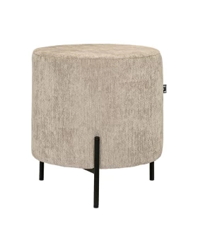 ΣΤΡΟΓΓΥΛΟ ΣΚΑΜΠΟ Fylliana New Lux ΜΠΕΖ ΧΡΩΜΑ 33x33x38εκ